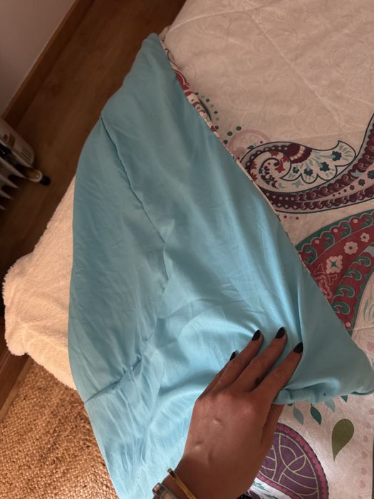 Edredon floral com dois lados