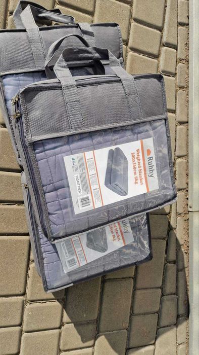 Обважнена гравітаційна ковдра Ruhhy 8кг та 6кг сенсорна ковдра 150х200