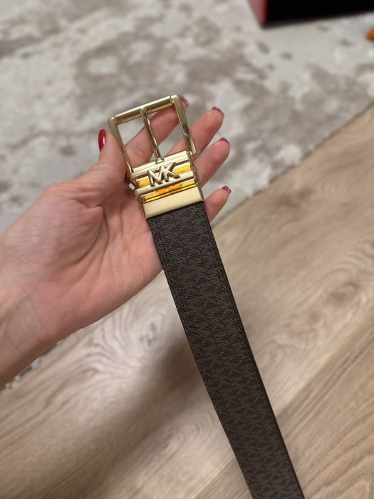 Двосторонній шкіряний ремінь Michael Kors