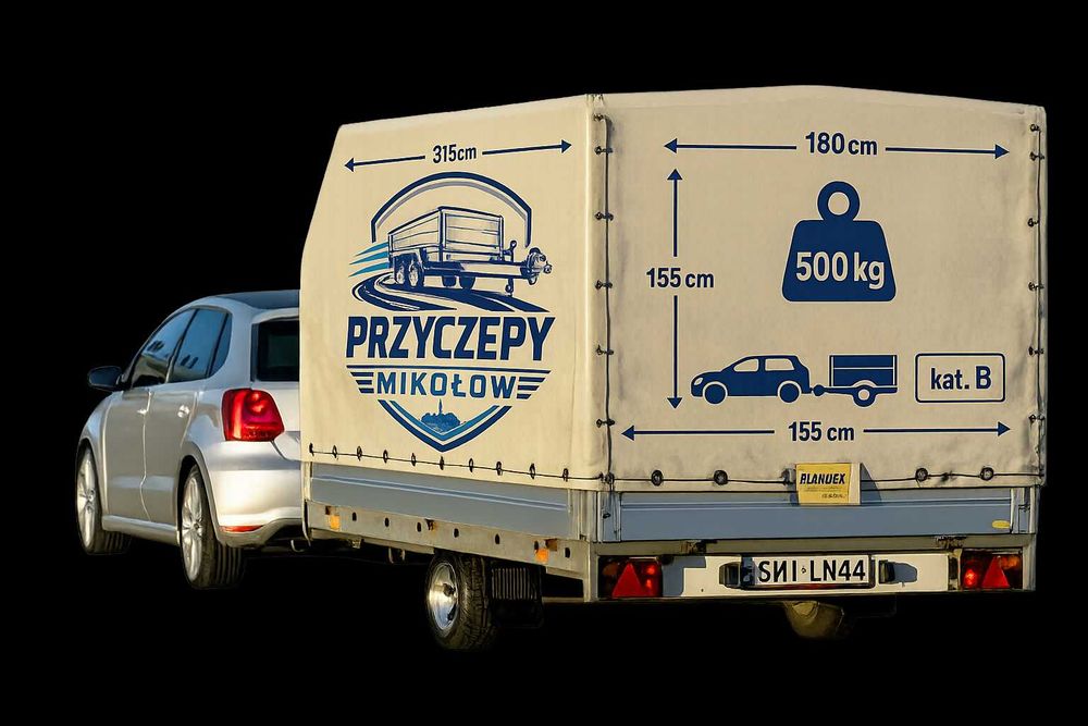 Przyczepy Mikołów Wynajem przyczep Mikołów Centrum | 250/500 kg | kat. B | od 30 zł | 7 dni w tygodniu Orzesze Łaziska Wyry Gostyń Tychy