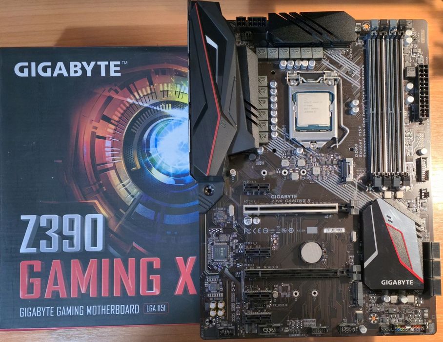 Материнская плата Gigabyte Z390 Gaming X + процессор Intel I7 9700k
