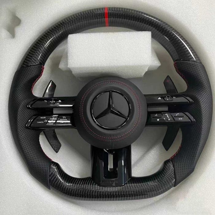 Руль карбоновый Mercedes Мерседес AMG G W463 W464 GLS V167 W167 GLE X167 GLC X254 S W222 W223 E W212 W213 W214 C W205 W206 CLS C257 EQS V297 EQE кермо