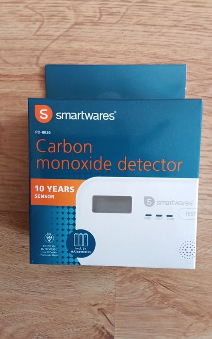 Nowy oryginalnie zapakowany czujnik tlenku węgla - czadu  Carbon monoxide detektor  Smartwares