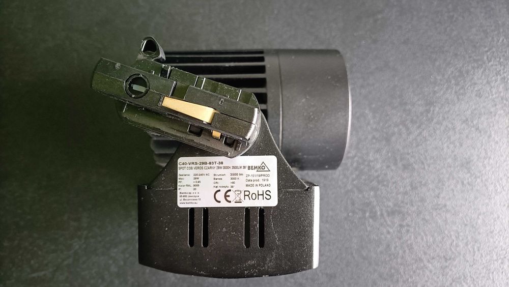 Oprawa Liniowa Spot Cob Veros Czarny 29W 3000K 3500LM 38°