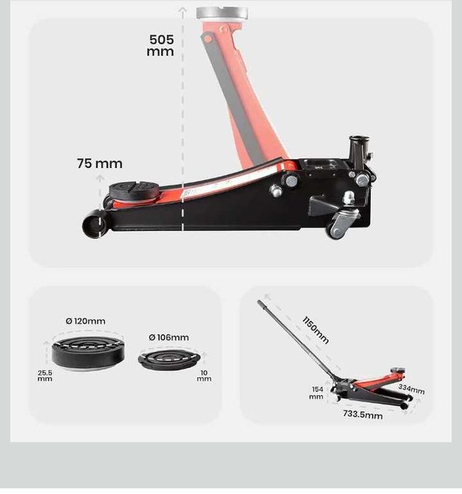 Podnośnik hydrauliczny Arebos 3t