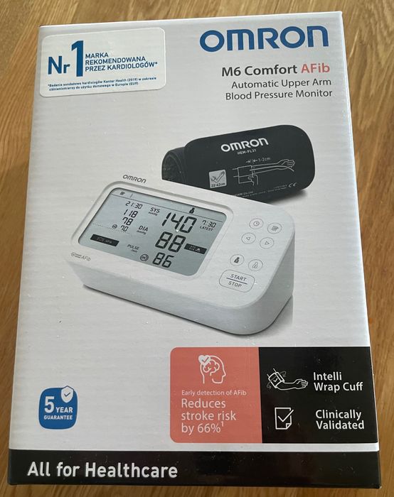 Omron M6 Comfort AFib – automatycznego ciśnieniomierza naramiennego