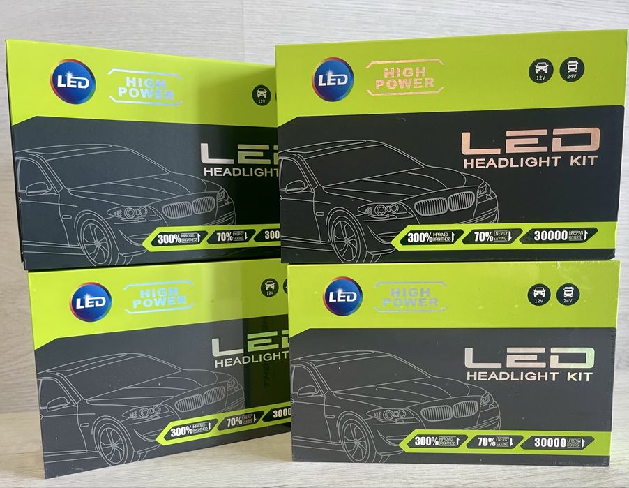 ТОП ПРОДАЖ!!! LED лампи H1 H4 H7 HB3 HB4 H1 D1S D2S D4S