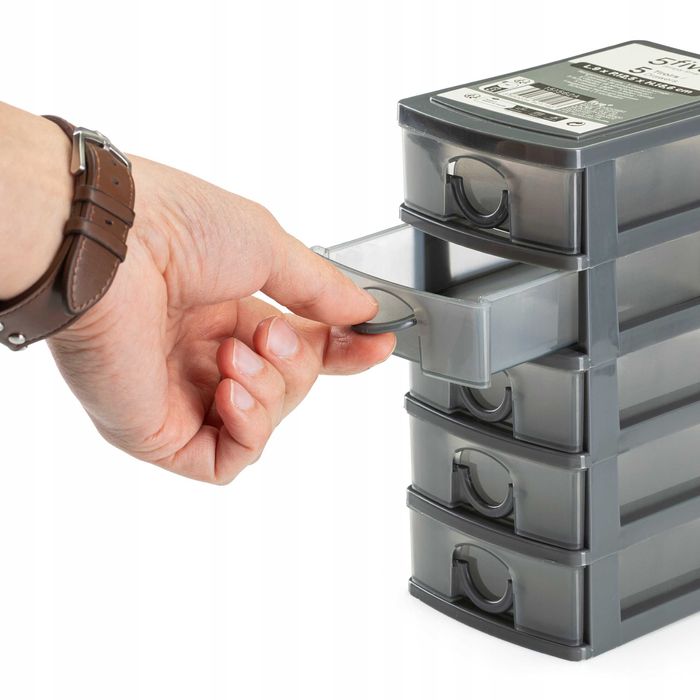 Organizer na drobiazgi z 5 szufladami 5five Simply Smart bezbarwny