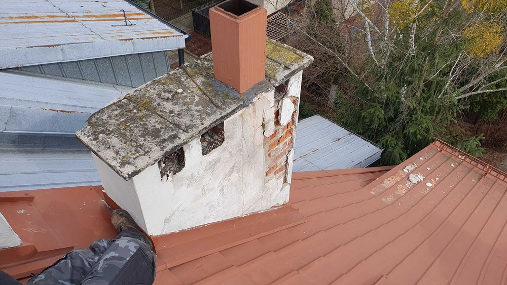 Remonty kominów, naprawa czap kominowych, tynkowanie kominów