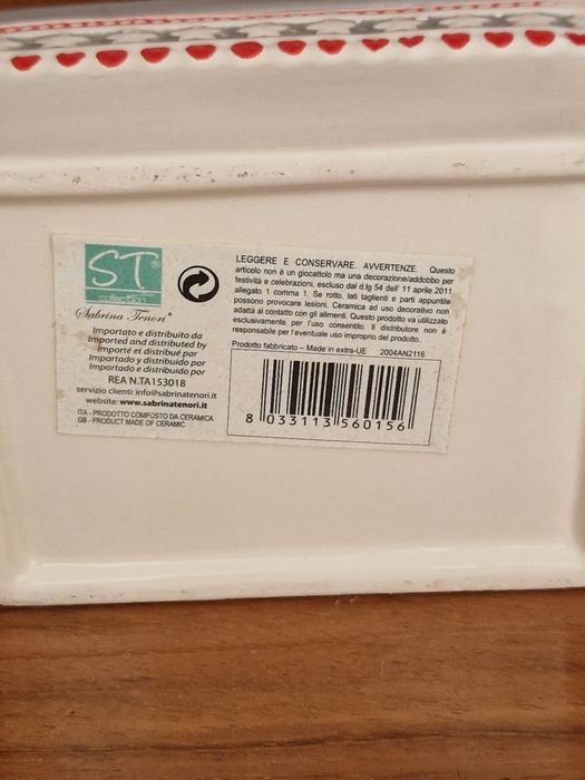Caixa em cerâmica "Sabrina Tenori, Italian Style Collection"