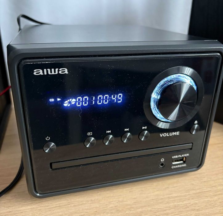 Wieża AIWA MSBTU-300 CD FM bluetooth pilot czarna