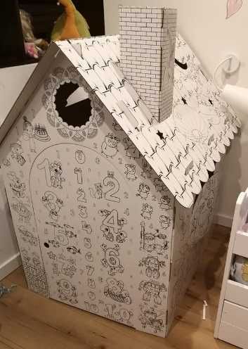 Картонный домик раскраска   95х75х110 см