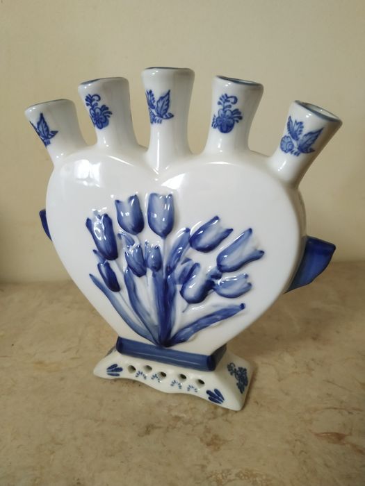 Jarra cerâmica Delftware Handpainted. Novo.