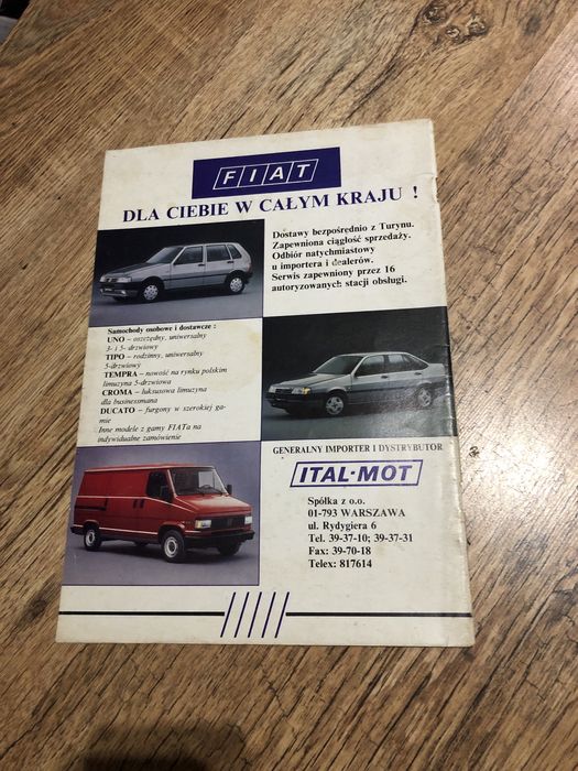 PLAKAT fiat UNO TIPO TEMPRA DUCATO samochody motoryzacja