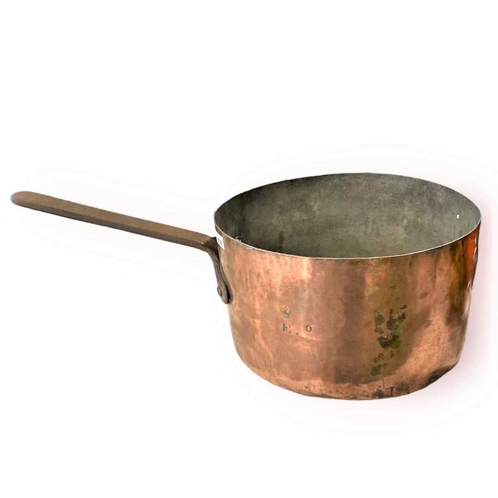 Varios Tachos Redondos Cobre Antigos c/Pega