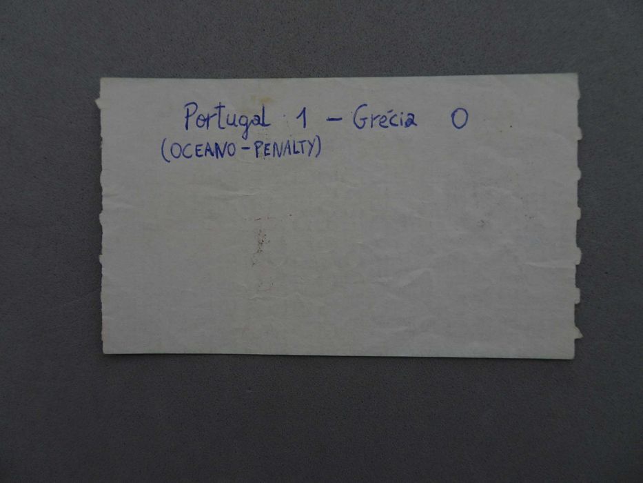 Bilhete Futebol Portugal Grécia Euro 96 Estádio Restelo Março 1996