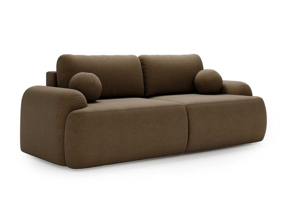 Nowoczesna kanapa sofa Agat w brązowej tkaninie baranek