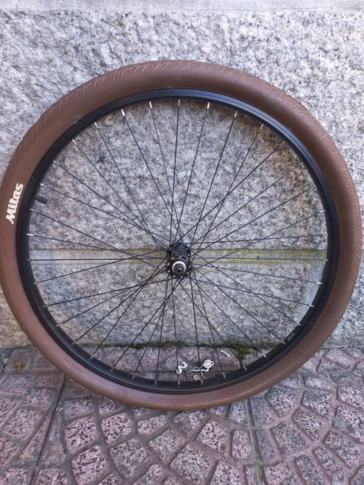 Roda para bicicleta roda completa peneu novo