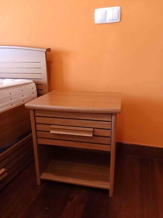 Mobília Quarto Completo (cama dupla, mesa cab., estante e secretária)