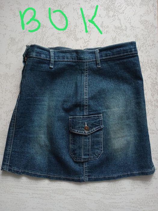 Jeansowa spódnica mini z kieszeniami  H&T