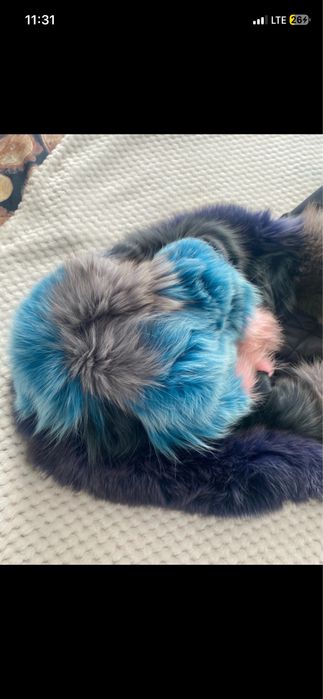 Parka kurtka zimowa  futro naturalne xl