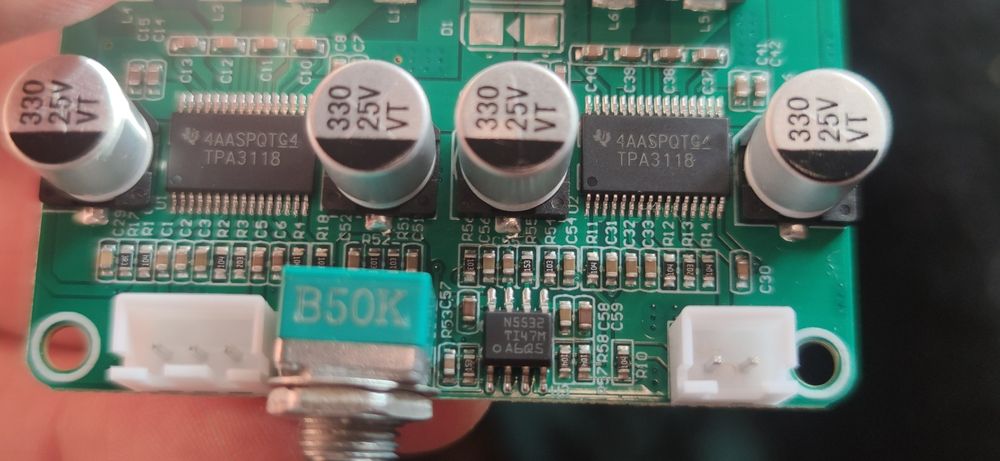 Усилитель мощности аудио TPA3118. 2,1 підсилювач потужності 2*30+60W.