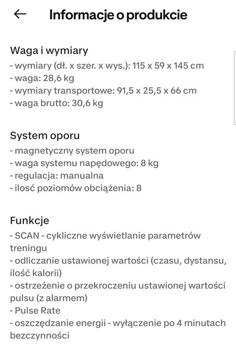 Rower stacjonarny Zipro Nitro magnetyczny
