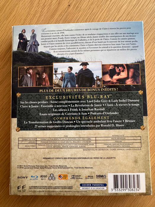 Outlander - blu ray - Terceira Temporada