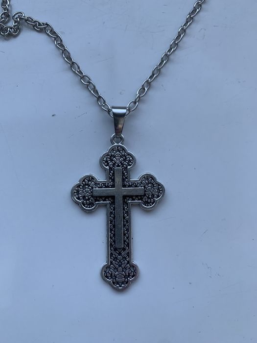 Naszyjnik z dużym krzyżem Gothic Goth