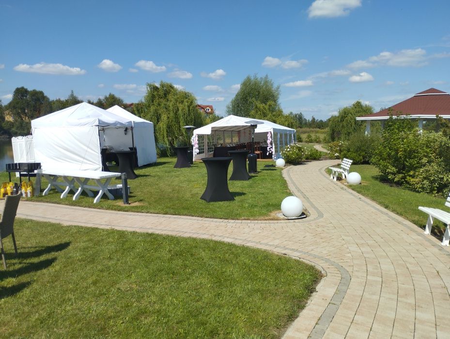 Wynajem namiotów stołów krzesła montaż i demontaż gratis . Katering.