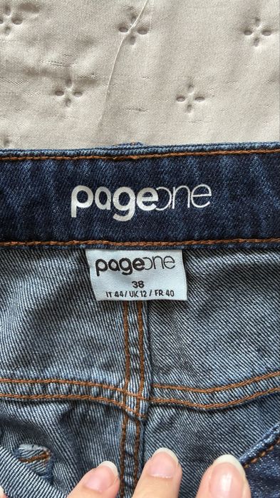 Page One dzinsy granatowe proste damskie M/38