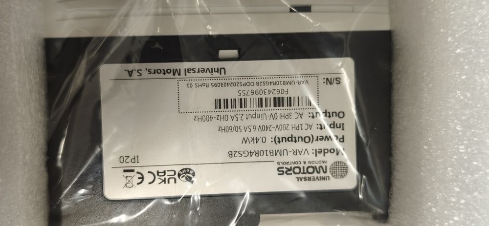 Conversor de frequência monofásico/trifásico 0.40kw NOVO