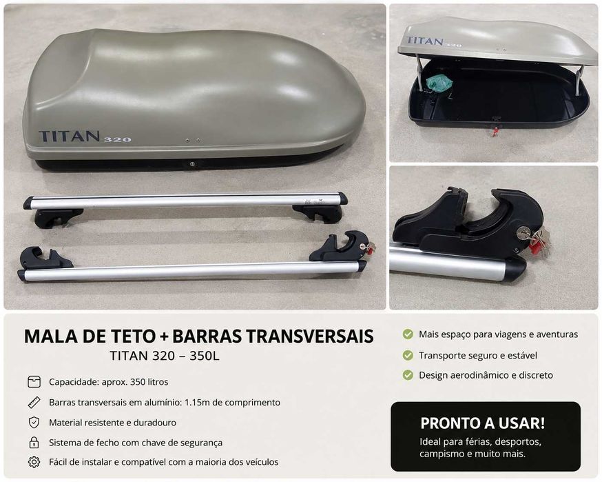 Mala e barras tejadilho