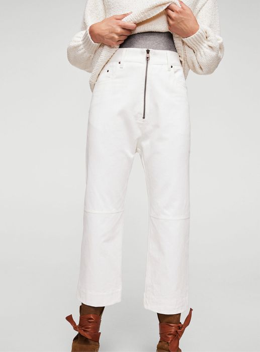 Бавовняні штани від бренду Mango