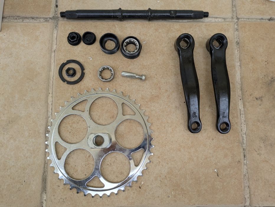 Pedaleira alargada com rolamentos para Bina / Bicicleta a motor