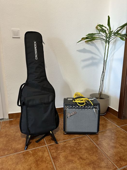 Guitarra elétrica Schecter + amplificador fender