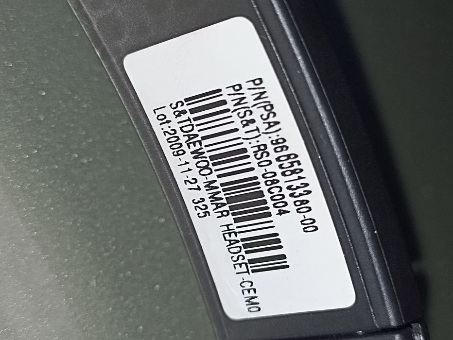Słuchawki bluetooth stereo 1 para do Peugeot 5008,508 i innych modeli
