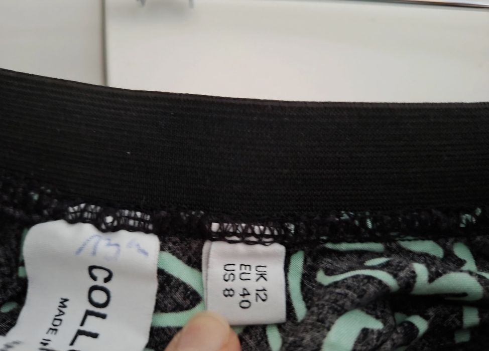 Collusion spódnica midi 38 M next lato tatuum naree h&m z wiskozy zielona