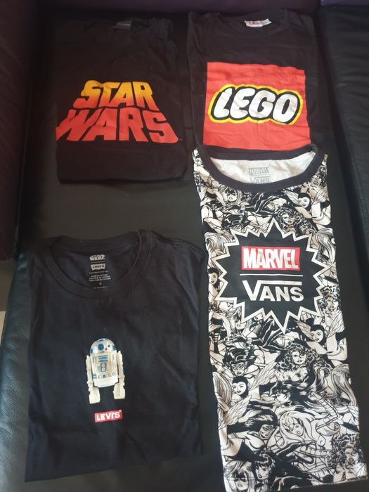 T-shirt vans marvel lego star wars leves Pepe AC/DC Rolling Stones