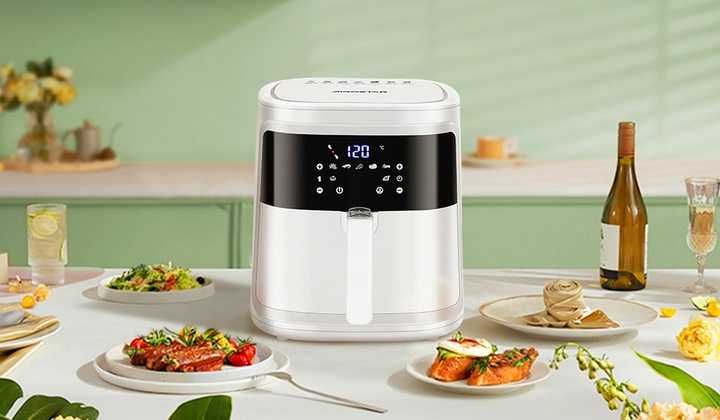 Frytkownica beztłuszczowa BIAŁA air fryer 1900W 7L - Smart
