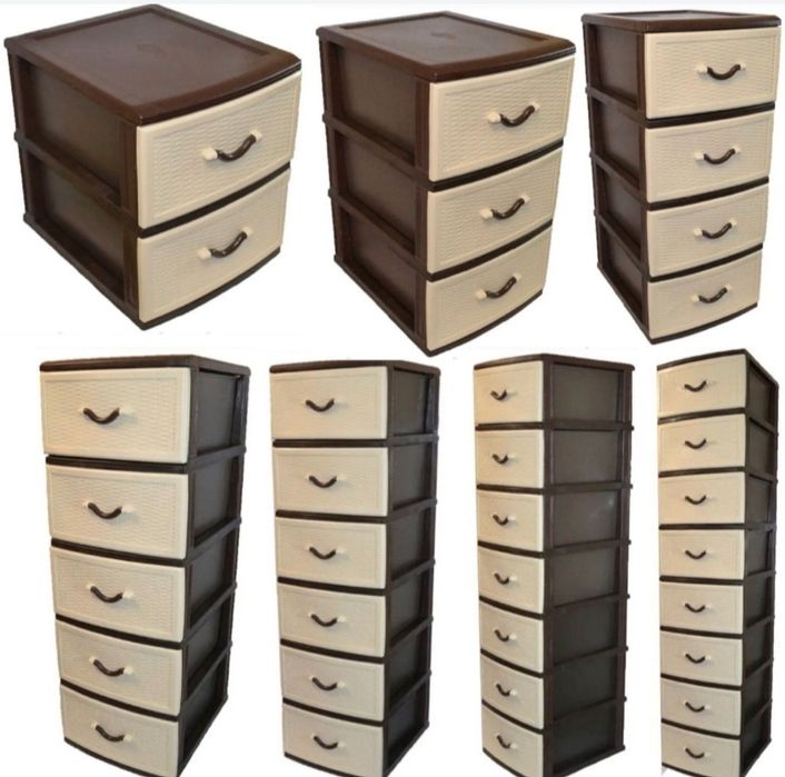 Пластиковый кoмод, шкaфчик тумбa на 4 яруса и более