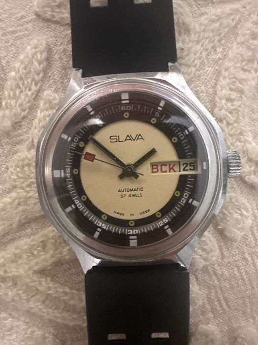 Slava Automatic 27 jewels chorągiewka zegarek automatyczny