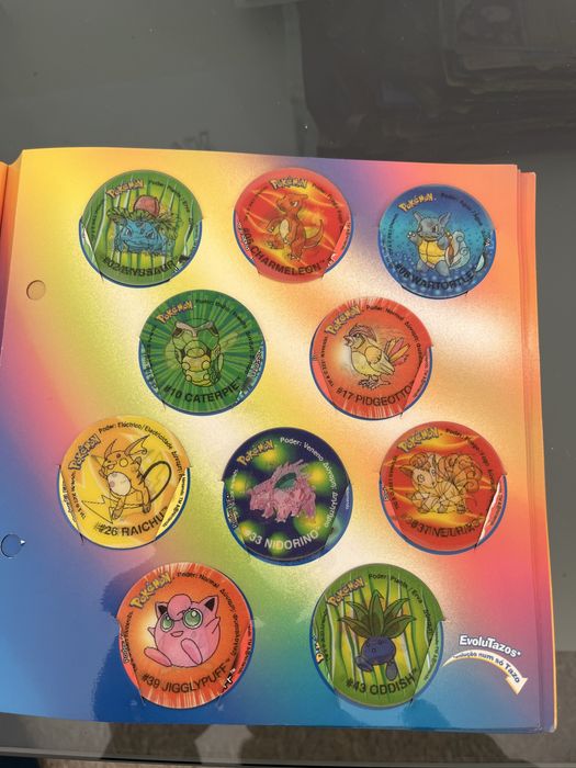Caderneta pokemon Tazos 2 completa