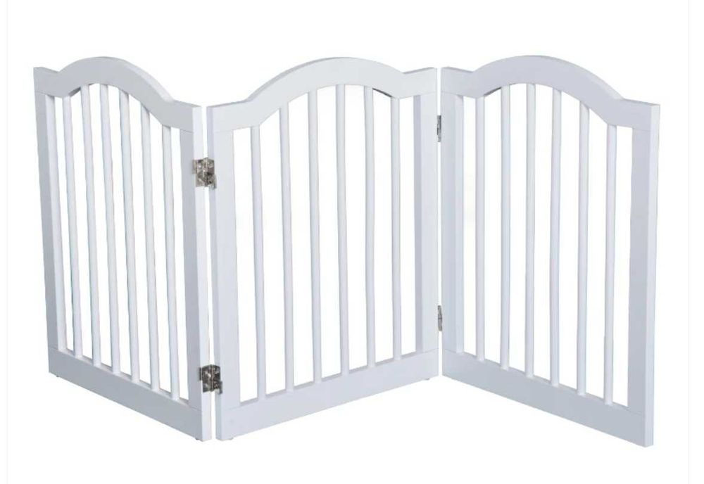 PawHut bramka barierka dla szczeniąt biała