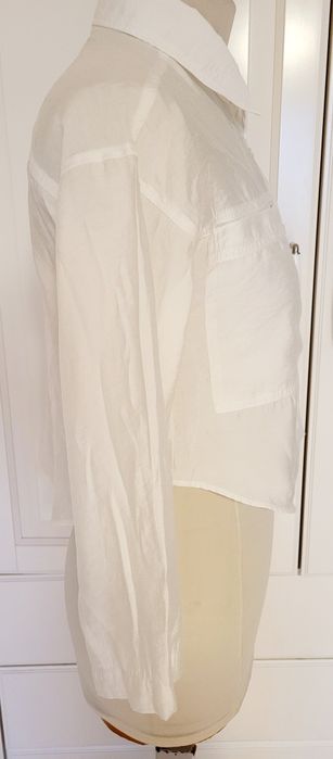 Krótka biała koszula Zara xs-s 9-10l 140 cm