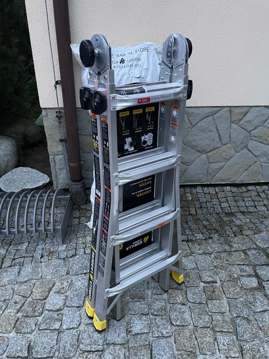 Nowa drabina aluminiowa, wielofunkcyjna