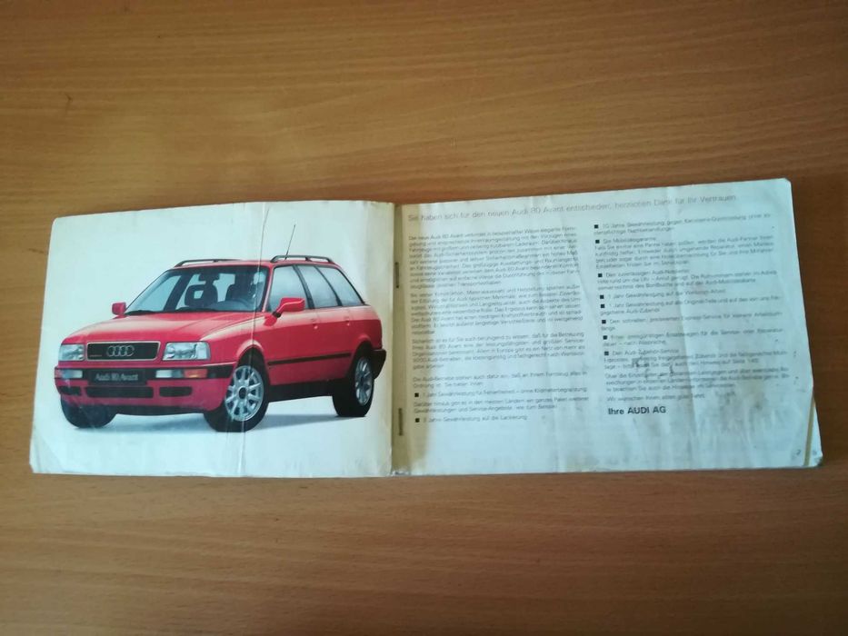 Instrukcja do samochodu Audi 80 Avant