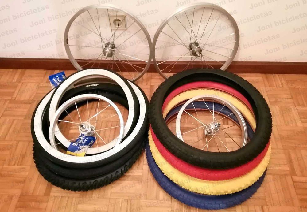 Rodas, pneus e câmaras de bicicleta (roda 20 e 16)