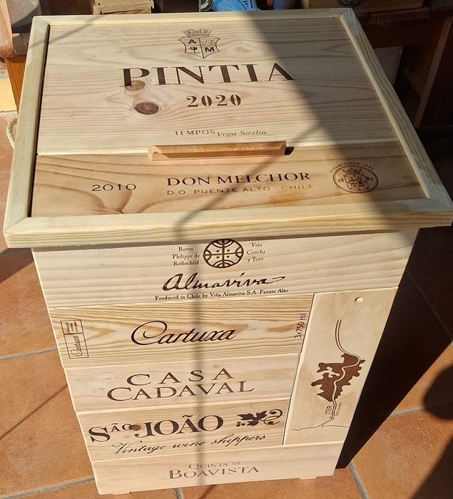 Balde do lixo/carvão caixas vinho