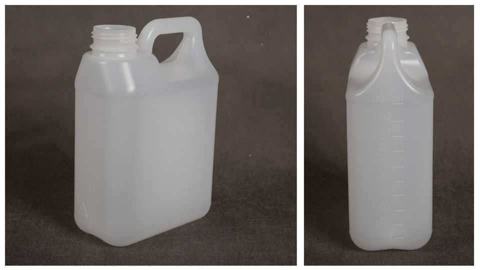 Kanister pojemnik na wodę olej HDPE skalowany o poj 1 litr